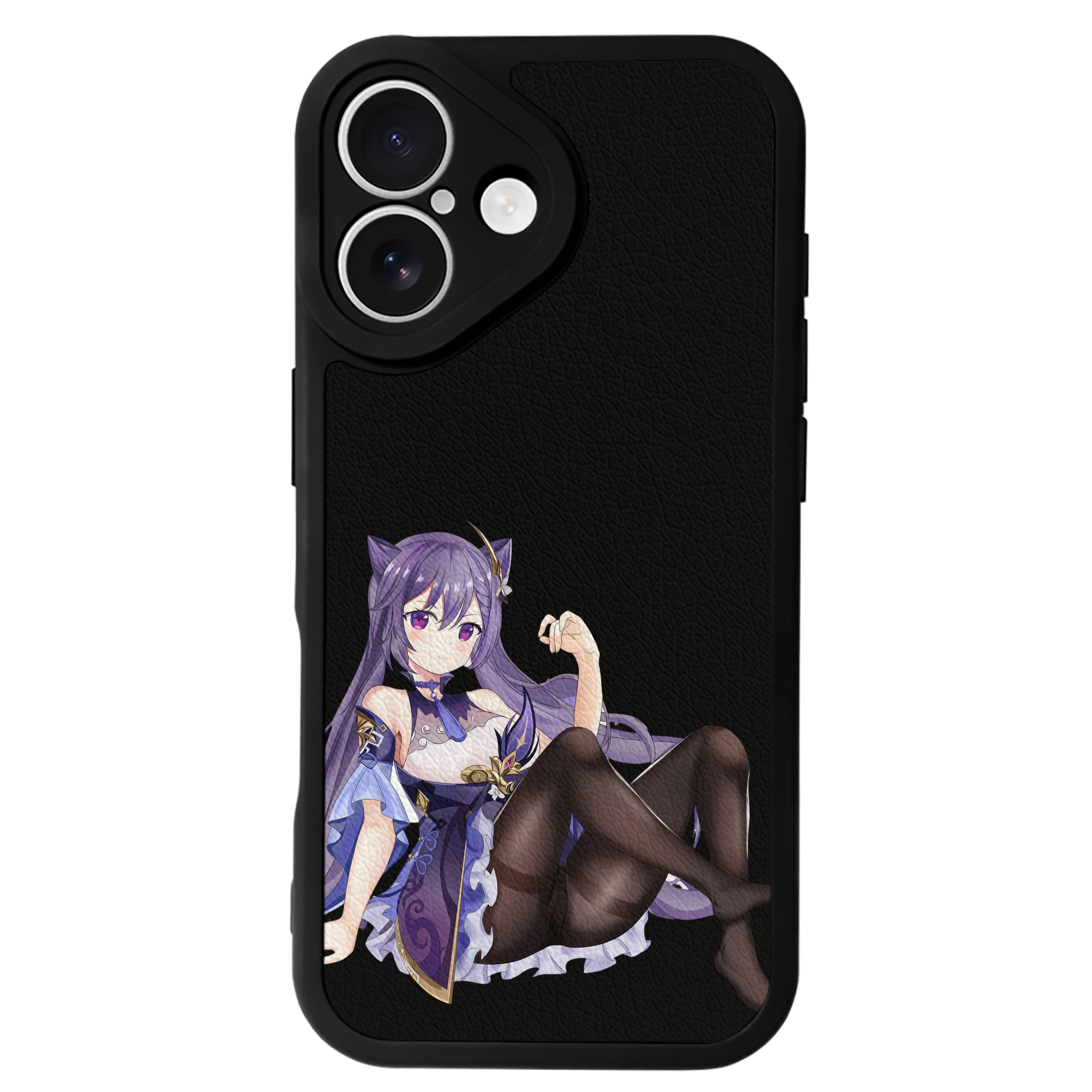 げんし神 刻晴 こくせい genshin Kokusei 【iPhone 16シリーズ対応】シリコンスマホケース（レザー調） 材質：シリコン